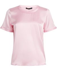 Maje - Silk T-Shirt Blouse - Lyst