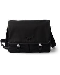 Prada - Re-Nylon And Saffiano Leather Shoulder Bag - Lyst
