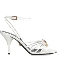 Versace - Leather Opera Bow Sandals 85 - Lyst