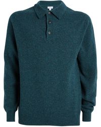 Sunspel - Lambswool Long-sleeve Polo Shirt - Lyst
