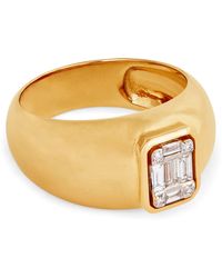 Nadine Aysoy - Yellow Gold And Diamond Le Cercle Illusion Bombe Ring - Lyst