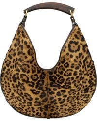 Saint Laurent - Medium Leopard Print Mombasa Shoulder Bag - Lyst