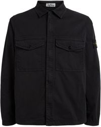 Stone Island - Stretch-Cotton Compass Overshirt - Lyst