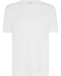 Brunello Cucinelli - Cotton Monili-Trim T-Shirt - Lyst