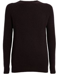Johnstons of Elgin - Cashmere Ribbed Crew-neck Sweater - Lyst