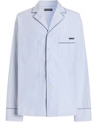 Dolce & Gabbana - Cotton-Silk Poplin Stripe Shirt - Lyst