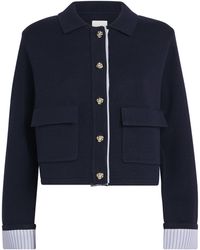 Sandro - Wool-Blend Polo Cardigan - Lyst