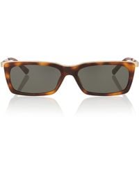 Saint Laurent - Acetate Rectangle Sunglasses - Lyst