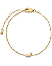 Monica Vinader - J Initial Chain Bracelet - Lyst