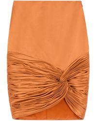 Valentino - Satin Draped Plissé Mini Skirt - Lyst