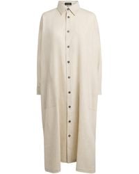 Eskandar - Wool-Blend Shirt Dress - Lyst