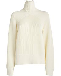Totême - Cotton-blend Funnel-neck Sweater - Lyst