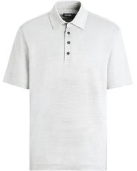Zegna - Linen Short-sleeve Polo Shirt - Lyst