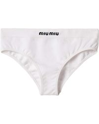 Miu Miu - Ribbed Seamless Briefs - Lyst