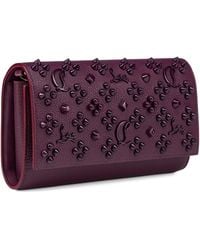 Christian Louboutin - Paloma Leather Embellished Clutch Bag - Lyst