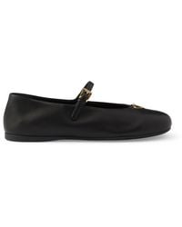 Prada - Nappa Leather Ballet Flats - Lyst