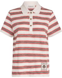Moncler - Cotton Stripe Polo Shirt - Lyst