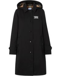 Burberry Hooded Car Coat - Black