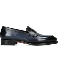 Santoni - Leather Arco Loafers - Lyst