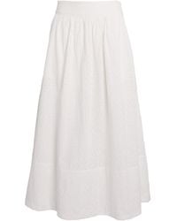 PAIGE - Cotton Ojai Midi Skirt - Lyst