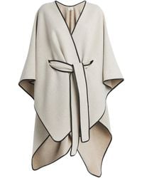 Johnstons of Elgin - Wool-Cashmere Belted Cape - Lyst