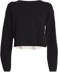 Sandro - Wool-Cashmere Cropped Sweater - Lyst