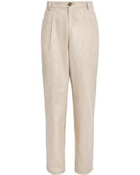 Oliver Spencer - Linen-Cotton Morton Pleated Trousers - Lyst