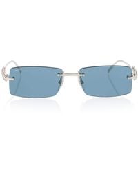 Cartier - Clash De Rectangle Sunglasses - Lyst