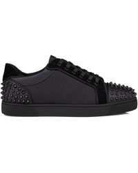 Christian Louboutin - Seavaste 2 Orlato Leather And Woven Low-top Trainers - Lyst