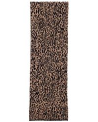 Saint Laurent - Mohair-Wool Leopard Scarf - Lyst