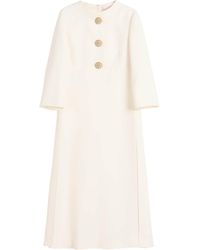 Valentino - Virgin Wool-Silk Midi Dress - Lyst