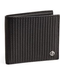 Giorgio Armani - Leather Wave-embossed Bifold Wallet - Lyst