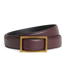 Emporio Armani - Leather Plate Belt - Lyst