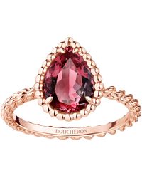 Boucheron - Small Rose And Garnet Serpent Bohème Motif Ring - Lyst