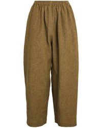 Eskandar - Linen Cropped Japanese Trousers - Lyst