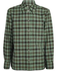 Jil Sander - Wool-Silk-Linen Check Shirt - Lyst
