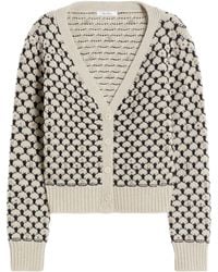 Max Mara - Wool-Cashmere Jacquard Cardigan - Lyst