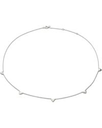 Monica Vinader - Sterling Heart Station Chain Necklace - Lyst