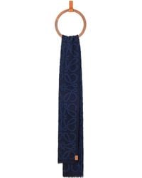 Loewe - Cotton-Wool-Silk Anagram Appliqué Scarf - Lyst