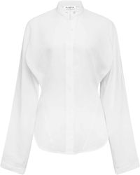 Alaïa - Cotton-Linen Curved Shirt - Lyst