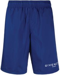 blue givenchy swim shorts