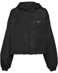 Prada - Re-Nylon Cropped Jacket - Lyst