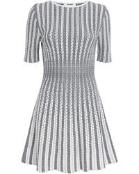 Valentino - Knitted Stripe Mini Dress - Lyst
