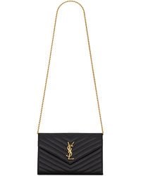 Saint Laurent - Monogram Matelassé Envelope Wallet Bag - Lyst