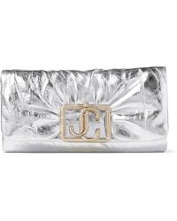Jimmy Choo - Metallic Leather Edie Chain Wallet - Lyst
