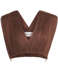 Moré Noir - Silk Chiffon Izzi Crop Top - Lyst
