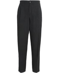Isaia - Wool-Blend Pleated Trousers - Lyst