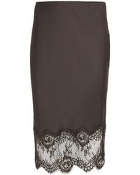 Herskind - Lace-Trim Herbert Midi Skirt - Lyst