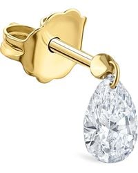Maria Tash - Floating Pear Diamond Charm Single Stud Earring - Lyst