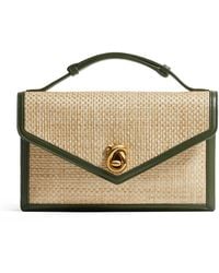 Bottega Veneta - Raffia Knot Lock Shoulder Bag - Lyst
